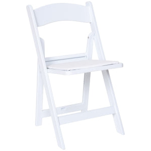 White Resin Garden style Folding Chair